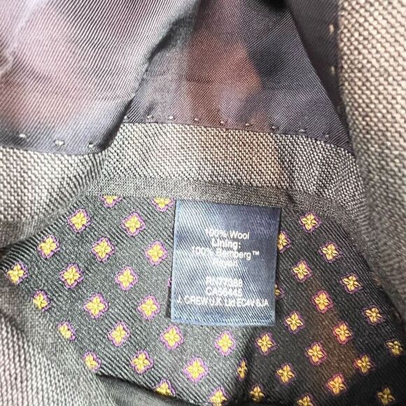 J. Crew Jacket Mens Size 42R Gray Solid Wool Long-Sleeve Suit Blazer Ludlow - Picture 4 of 10